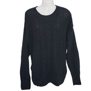 New Banana Republic Women's Black Dark Blue Knit Sweater Size XL